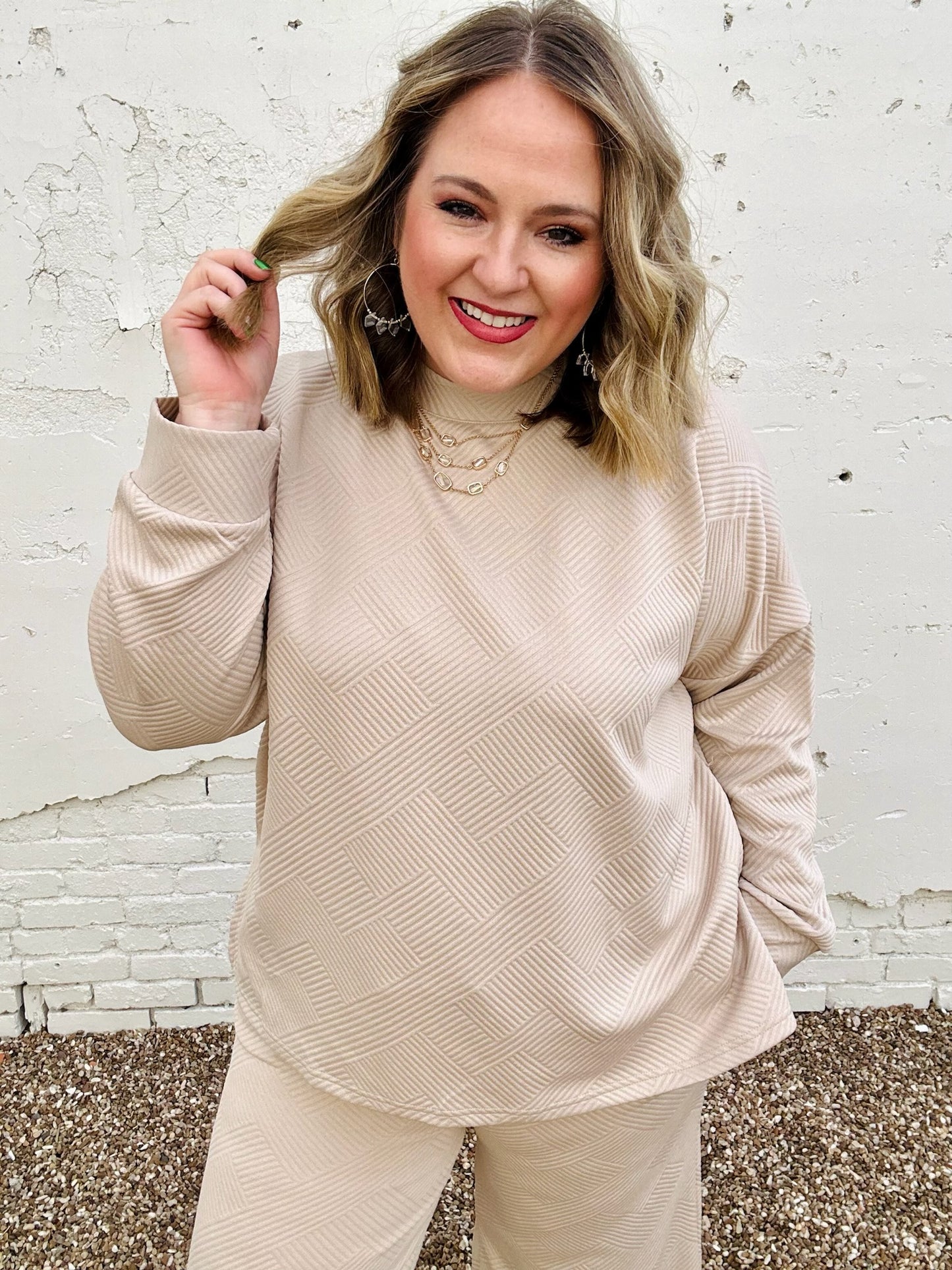 Bonnie Textured Matching Set