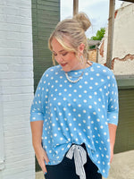 Ken Ribbed Polka Dot Top