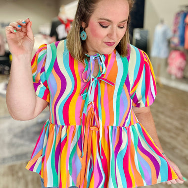 Allie Retro Stripe Top