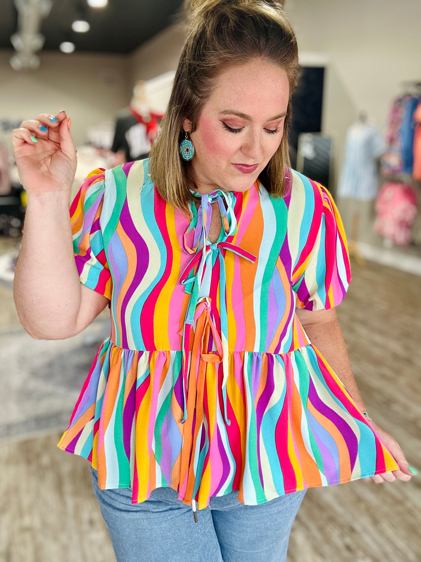 Allie Retro Stripe Top