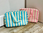 Striped Hanging Toiletry Travel Bag (Multiple Colors)