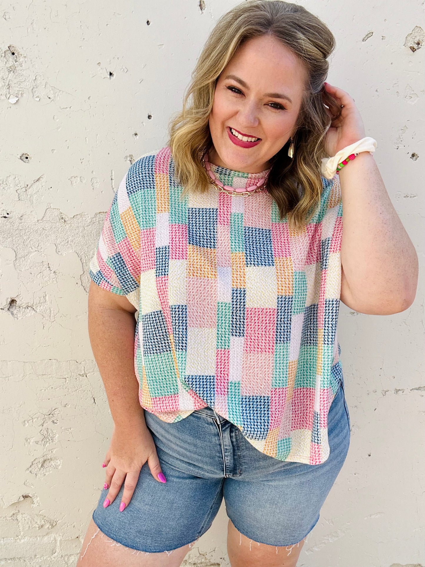 Miranda Geometric Patchwork Top