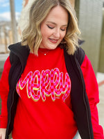 Checkered Merry Sweatshirt