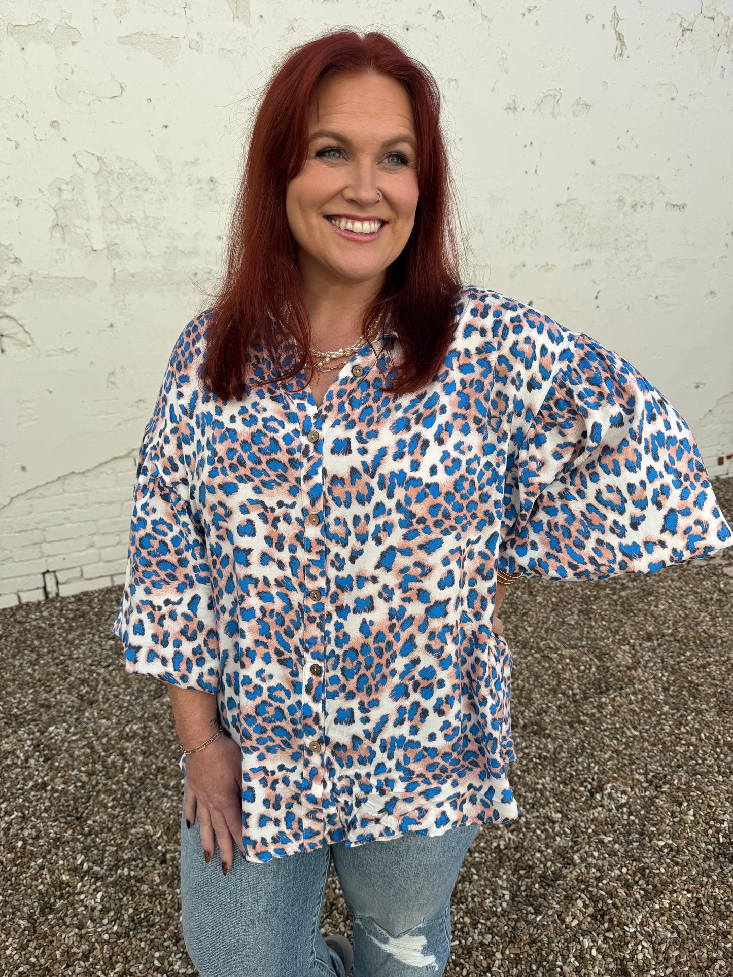 Savannah Animal Print Button Down
