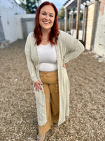 Martha Striped Loose Knit Duster