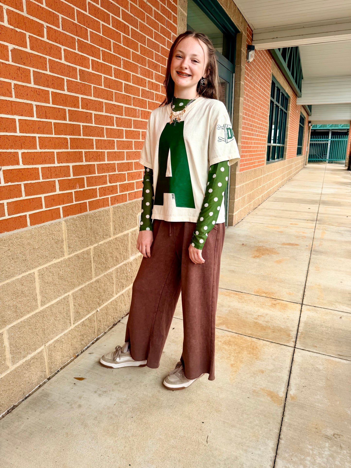 Initial School Spirit Cropped Tee