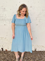 Megan Square Neck Midi Dress