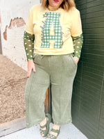 Karen Acid Wash Pants in Olive