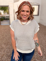 Alexis Striped Sleeveless Sweater