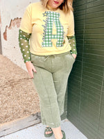 Karen Acid Wash Pants in Olive