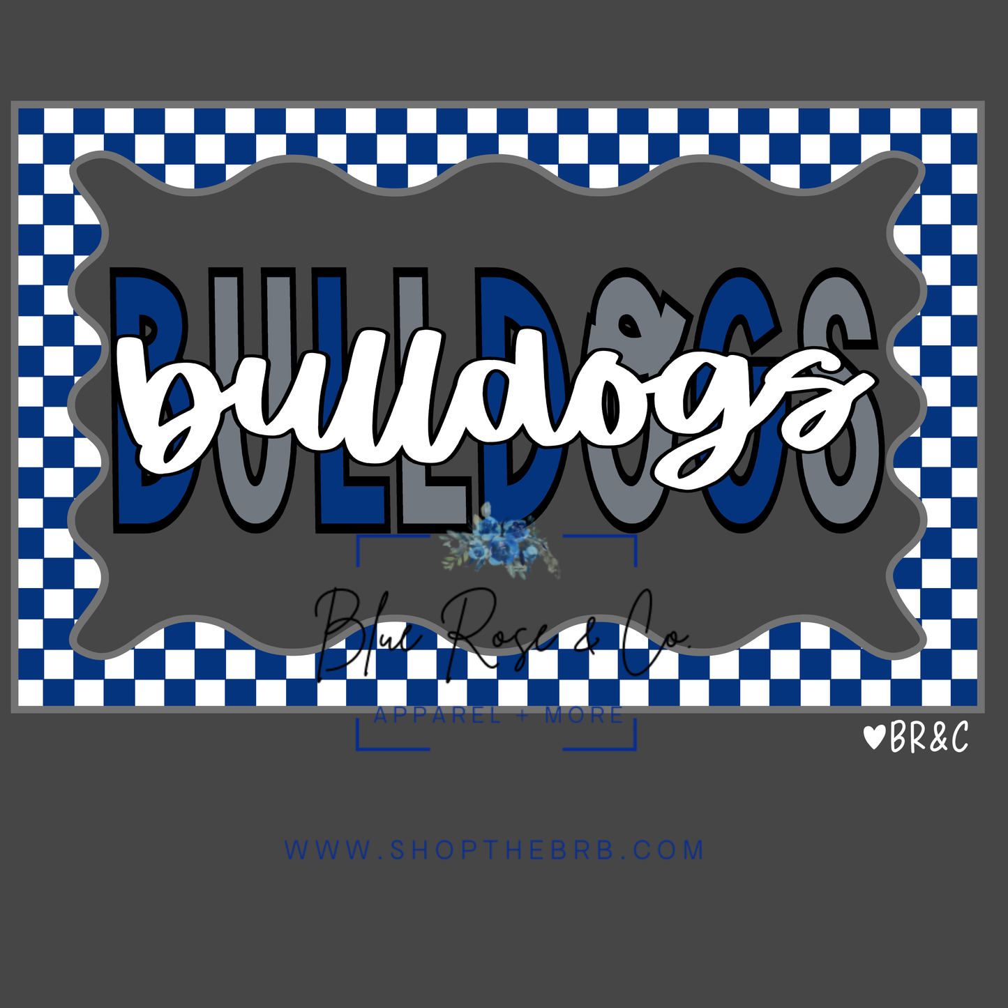 Checkered Outline School Spirit Tee