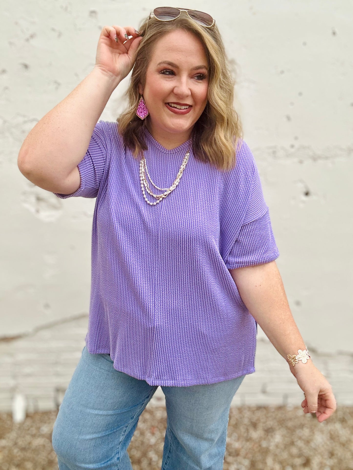 Carly Ribbed Oversized V-Neck