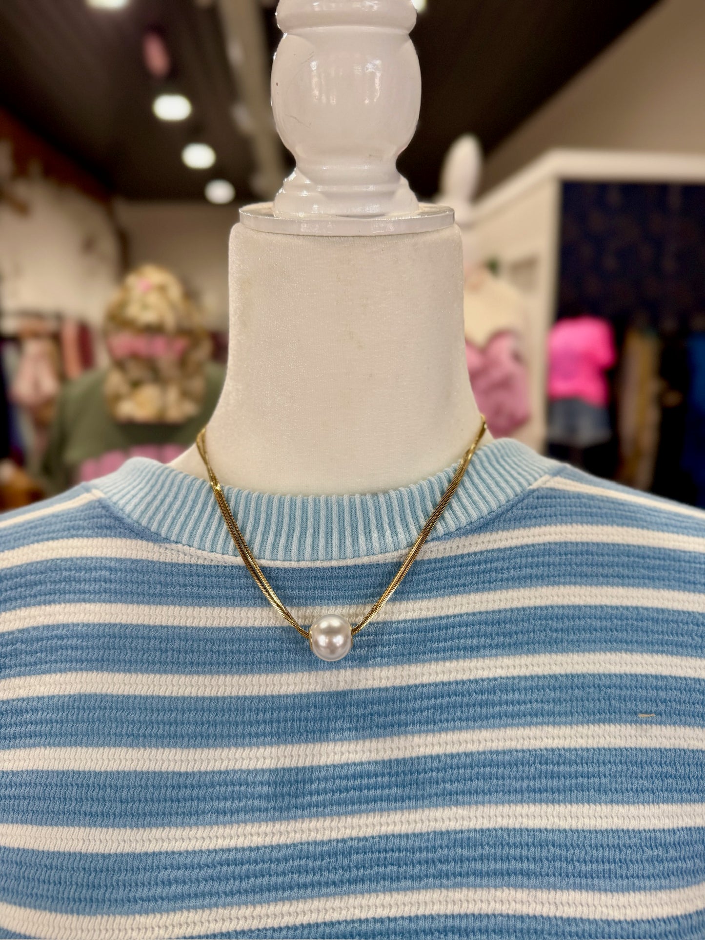 Gold Pearl Necklace