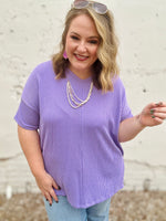 Carly Ribbed Oversized V-Neck