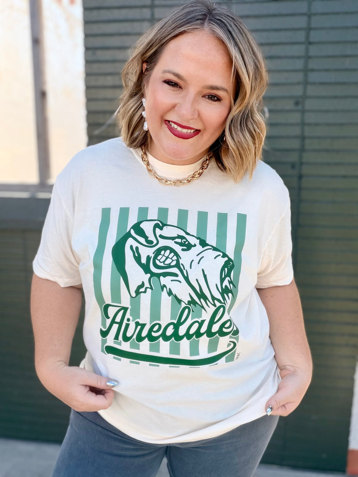 Striped Mascot Tee
