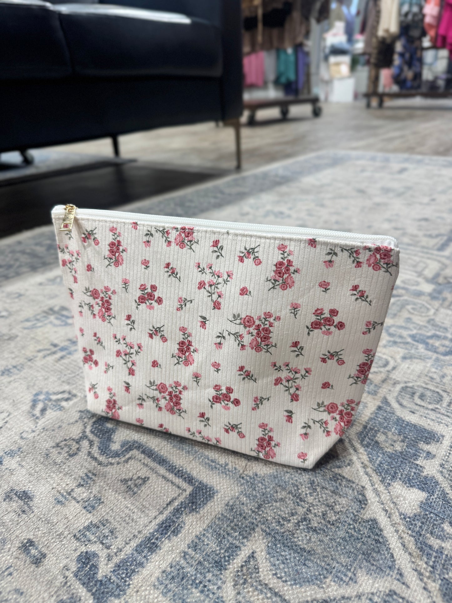 Floral Travel Makeup Pouch