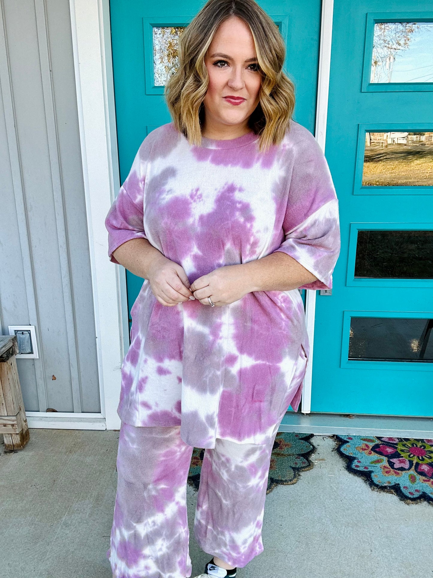 Kara Brushed Rib Tie Dye Set