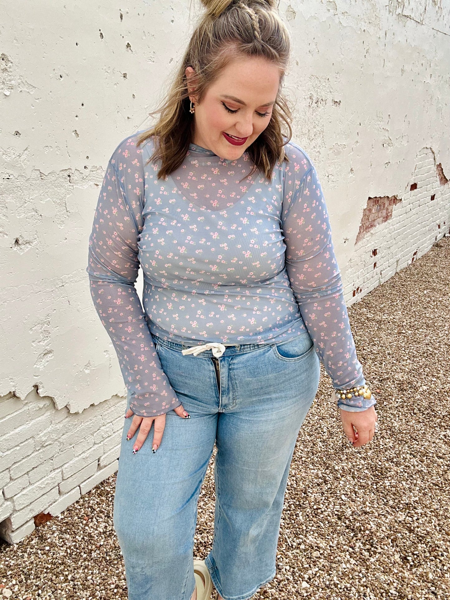 Bennie Baby Blooms Mesh Top