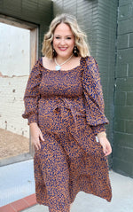 Abra Animal Print Maxi Dress