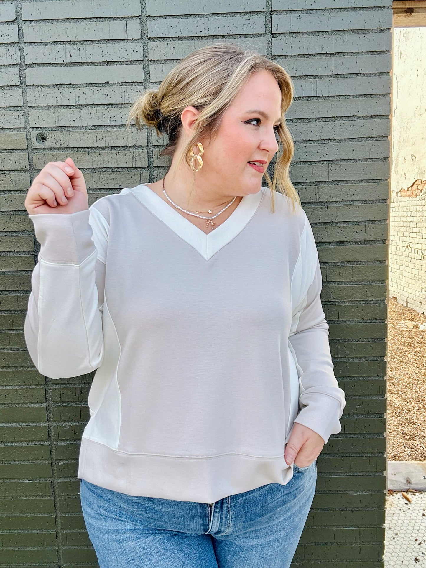 Ashlynn Two Tone Top