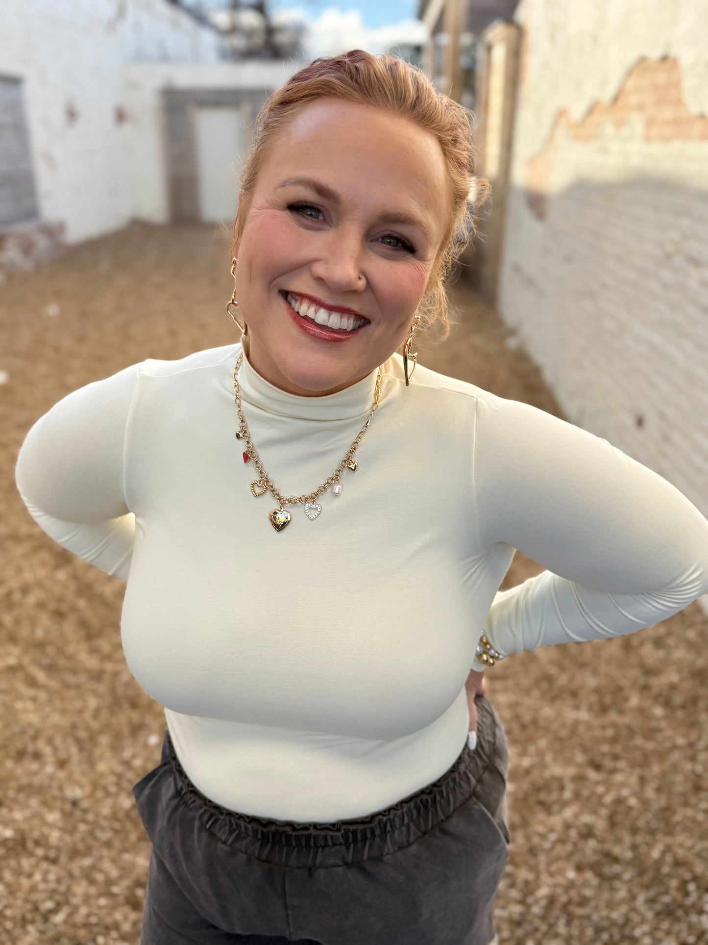 Seamless Mock Neck Long Sleeve- Plus