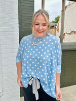 Ken Ribbed Polka Dot Top