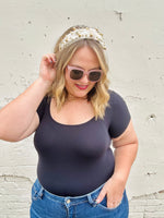 Candice Scoop Neck Short Sleeve Top (Multiple Colors)