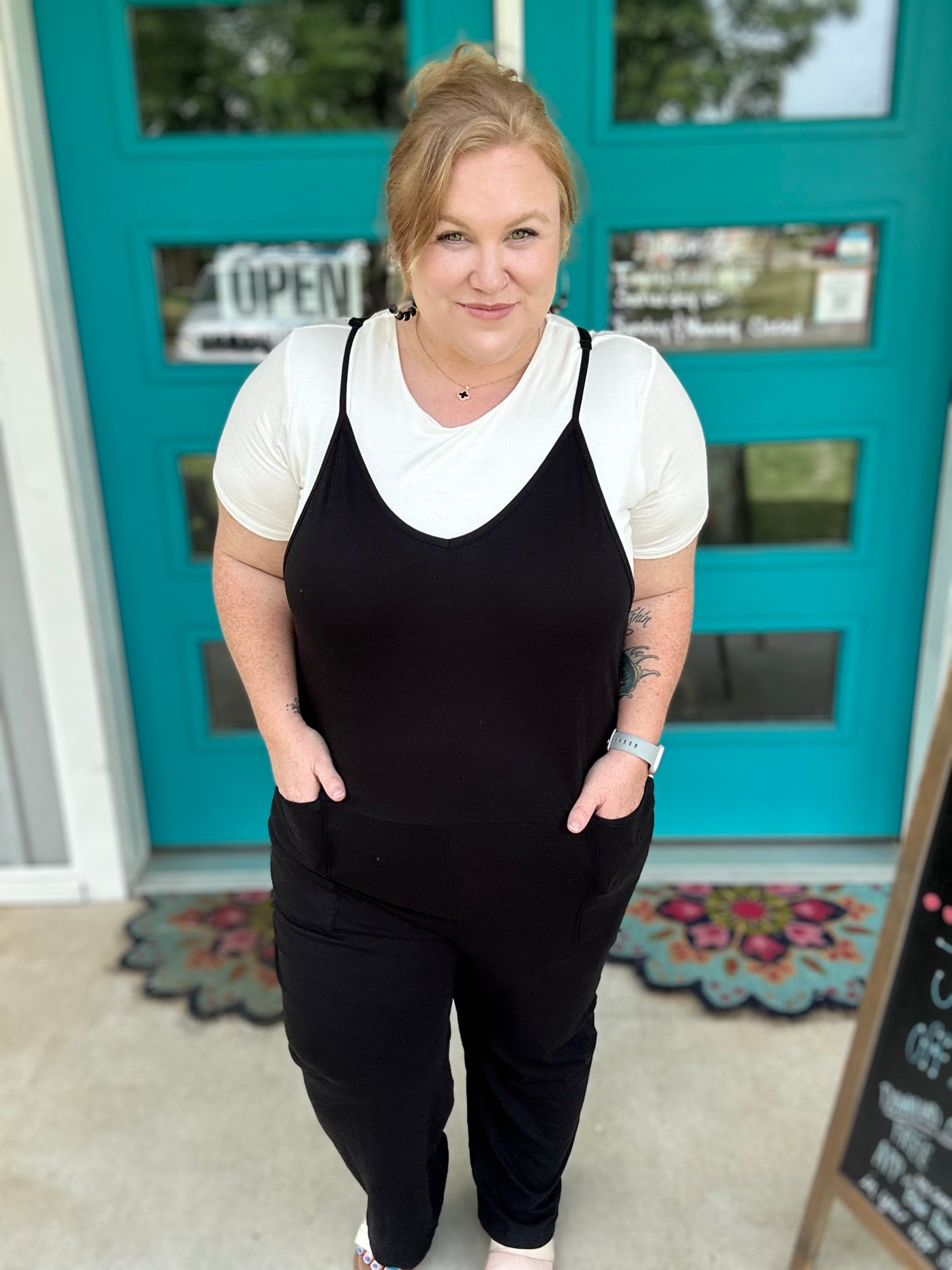 Erica Loose Fit Black Jumpsuit