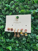Rainbow Trio Earrings Set