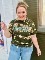 Airedale Script on Bleach Dyed Tee (Customizable!)