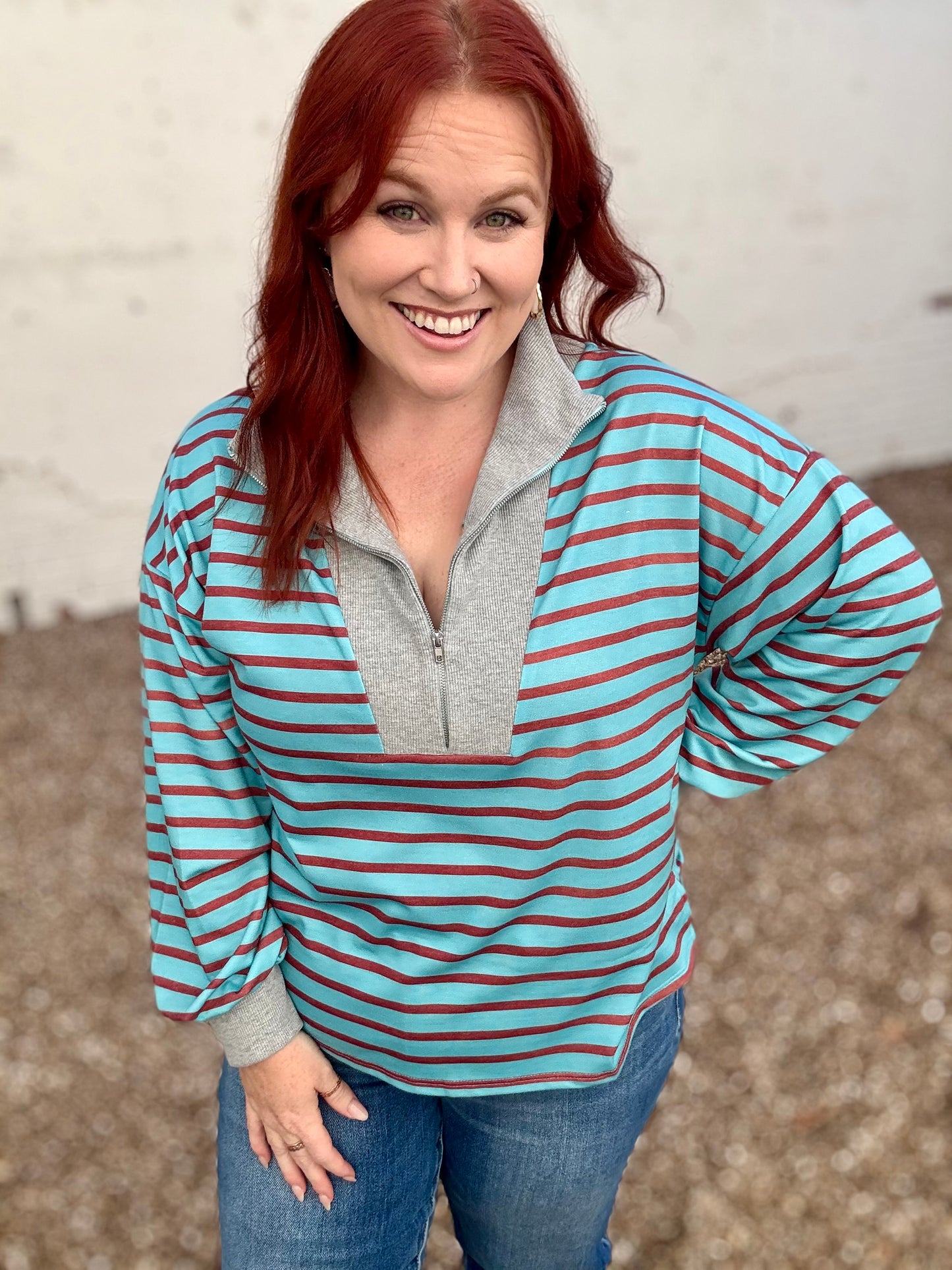 Ally Front Zipper Long Sleeve