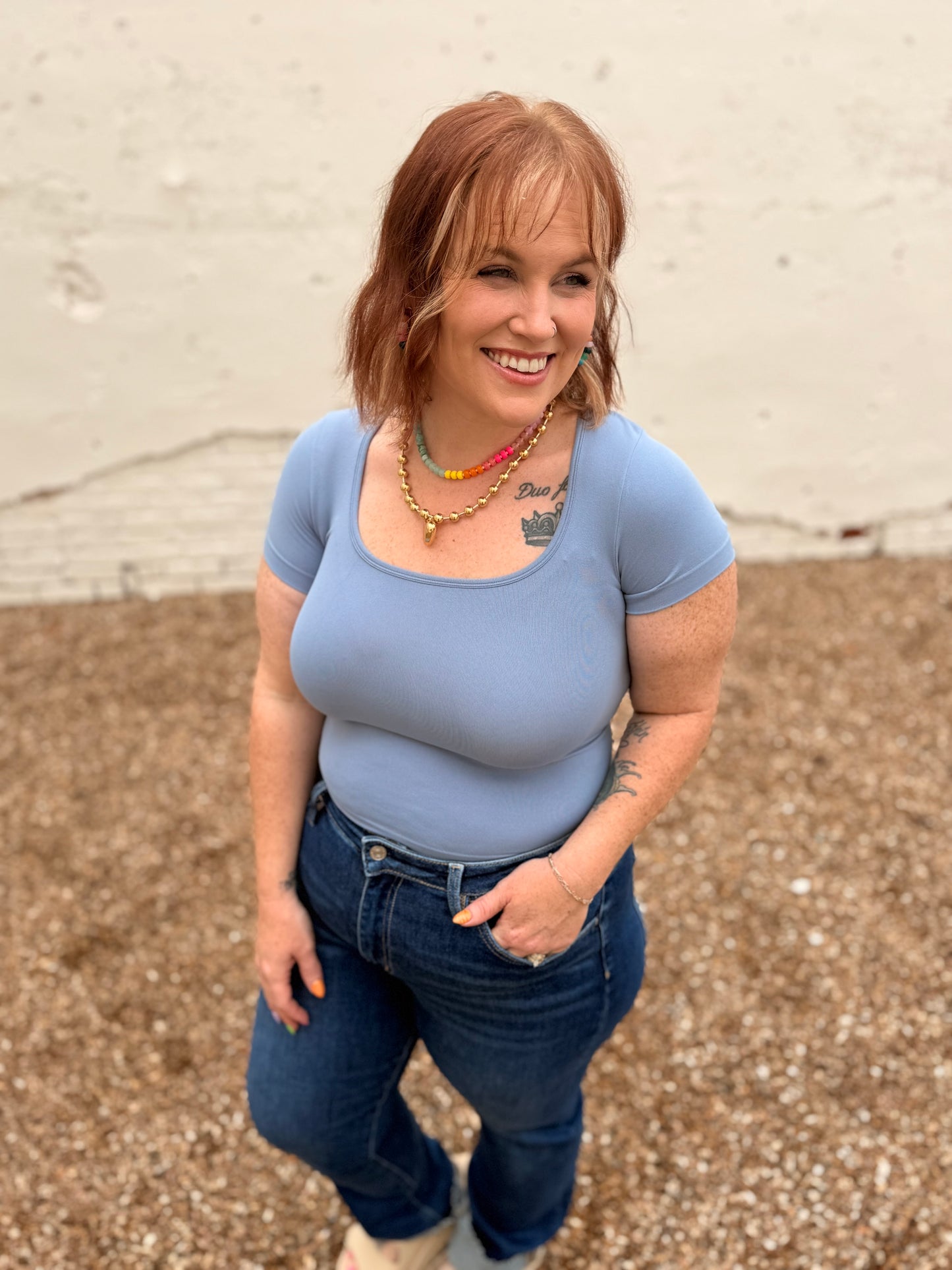 Candice Scoop Neck Short Sleeve Top (Multiple Colors)