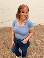 Candice Scoop Neck Short Sleeve Top (Multiple Colors)