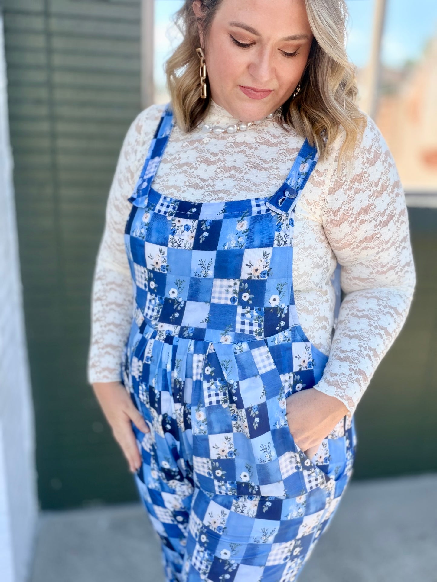 Floral Patchwork Overalls