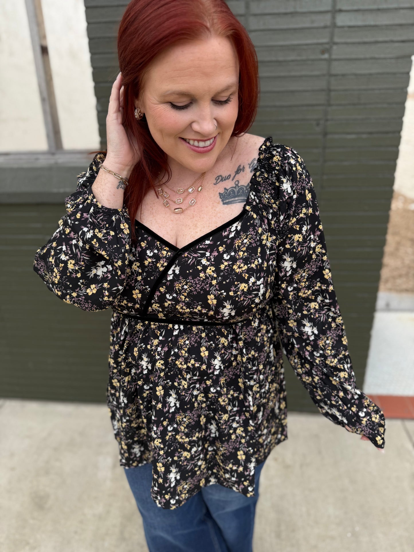 **DOORBUSTER** Brittany Floral Babydoll Top