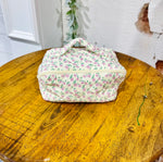 Floral Quilted Makeup Bag (Multiple Colors)