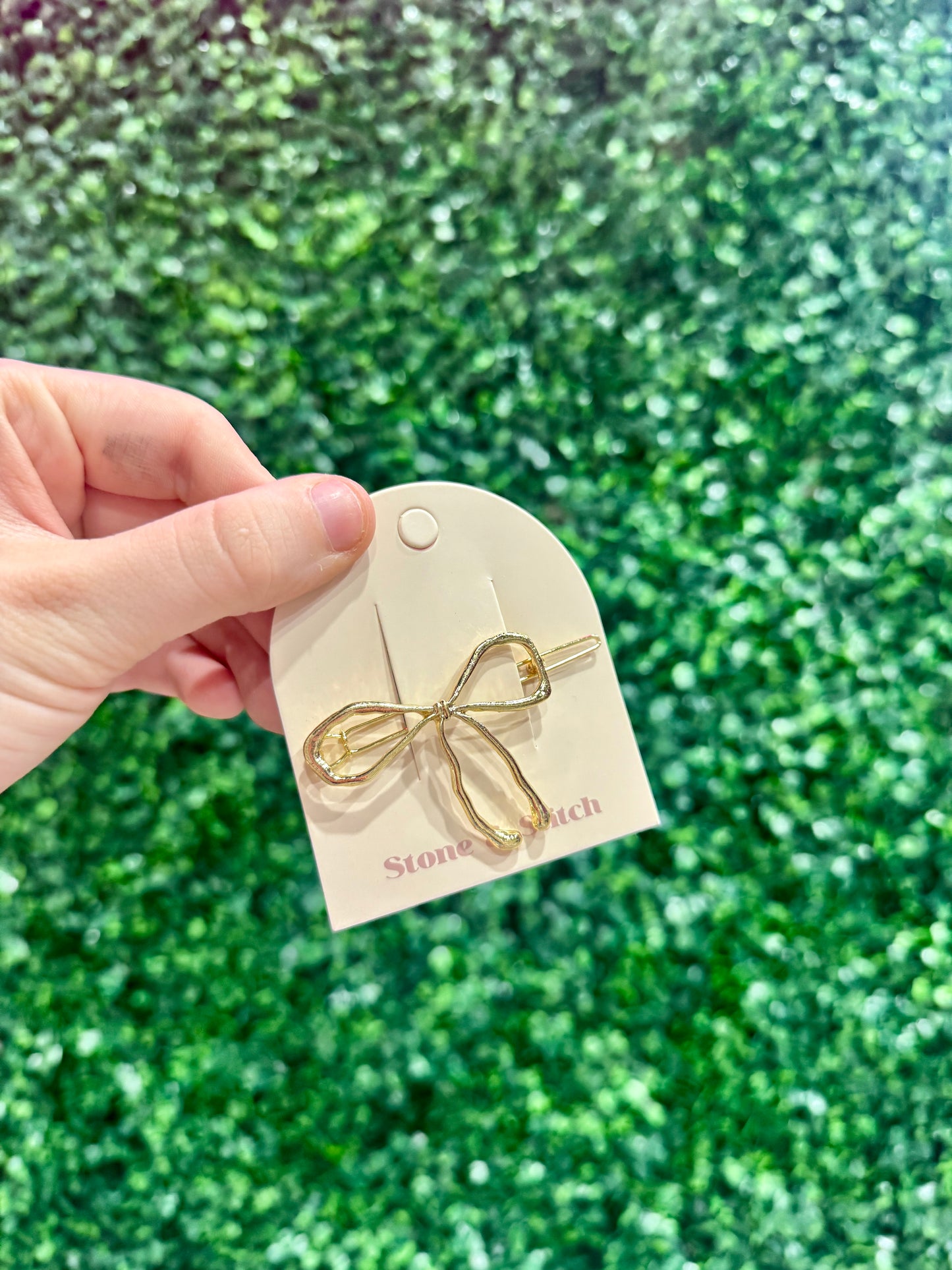 Gold Bow Hair Pin