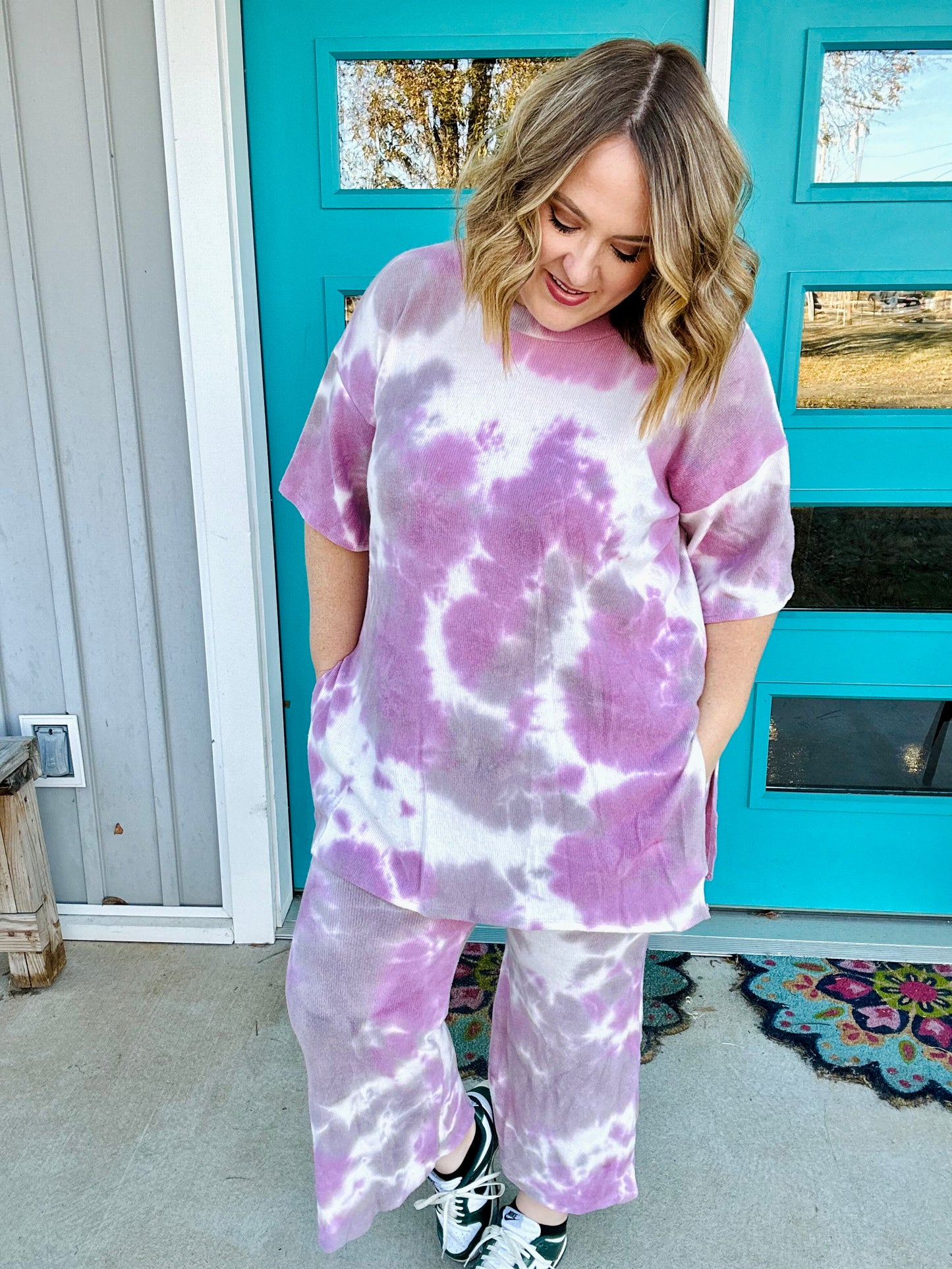 Kara Brushed Rib Tie Dye Set