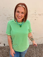 Chunky Beaded Heart Necklace - Teal