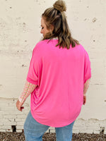 Anna Oversized Spring Tunic Top In Pink (RESTOCK!)