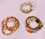 Maria Set of Three Beaded Bracelet (Multiple Colors)