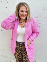 Chunky Waffle Knit Cardigan