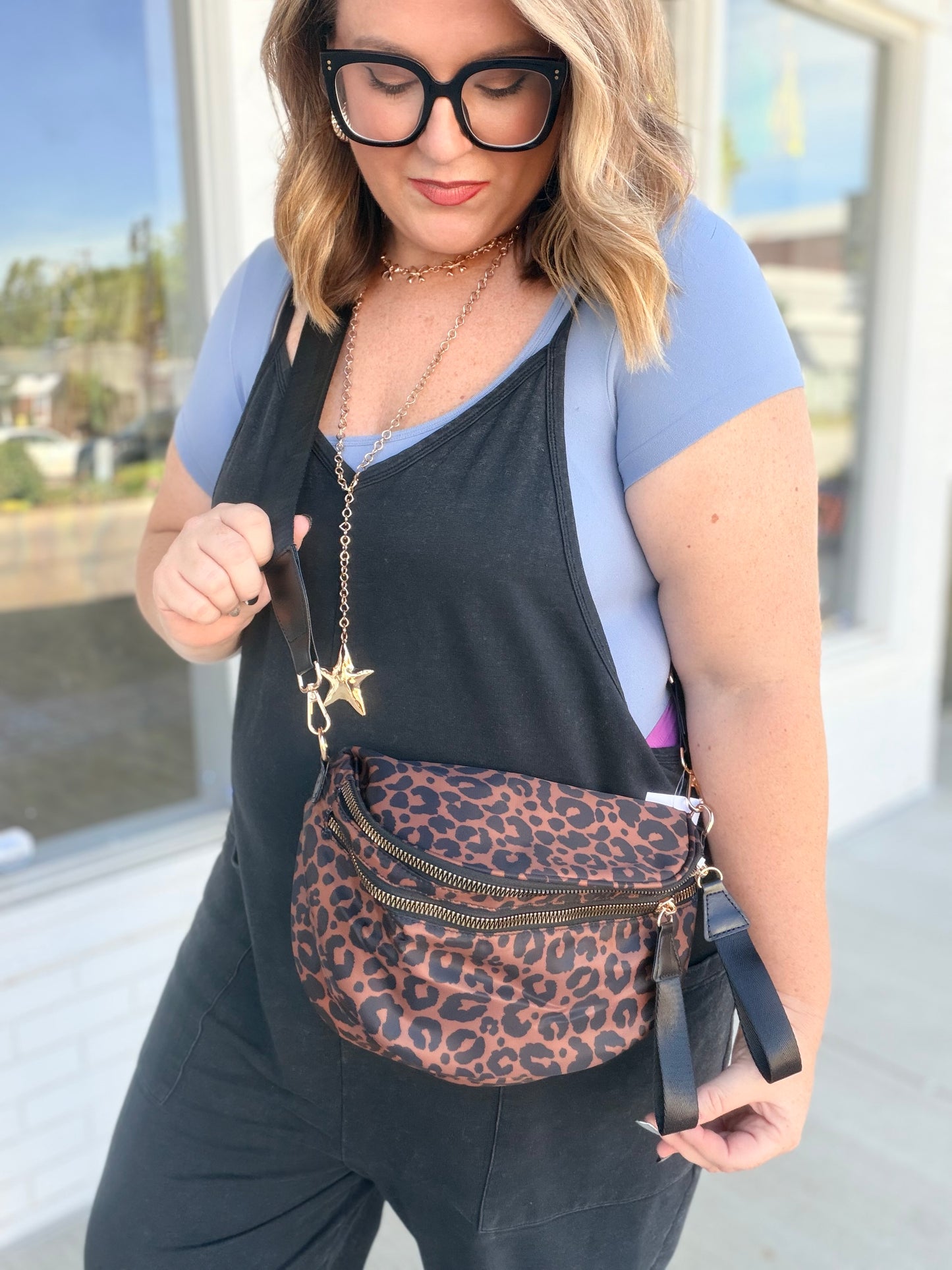 Mocha Leopard Oversized Fanny