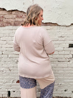 Sabra Ribbed Top in Sand