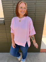 Carol Pink Ribbed Top