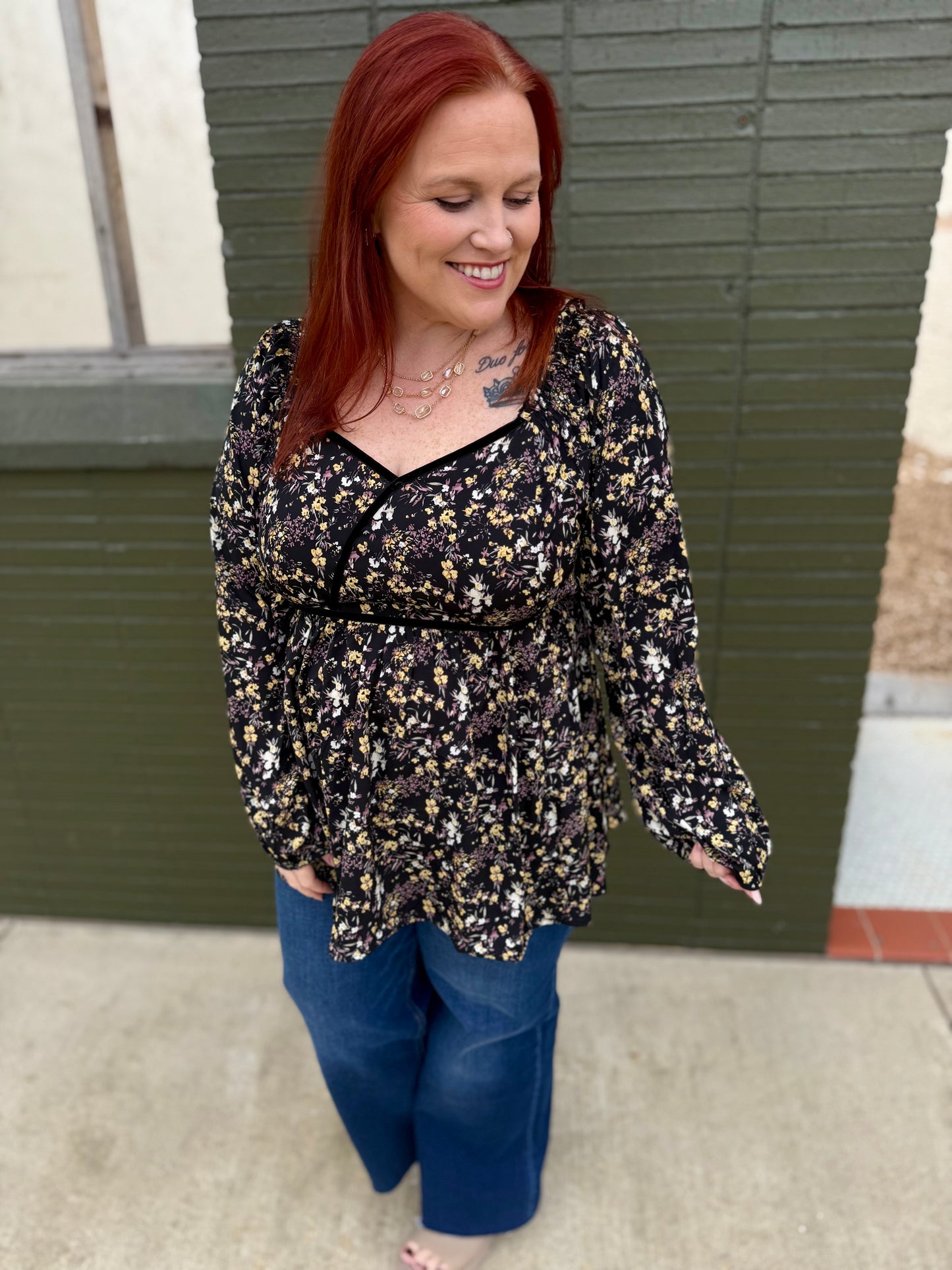 **DOORBUSTER** Brittany Floral Babydoll Top