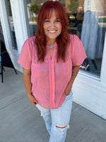 Paige Pink Pocketed Top