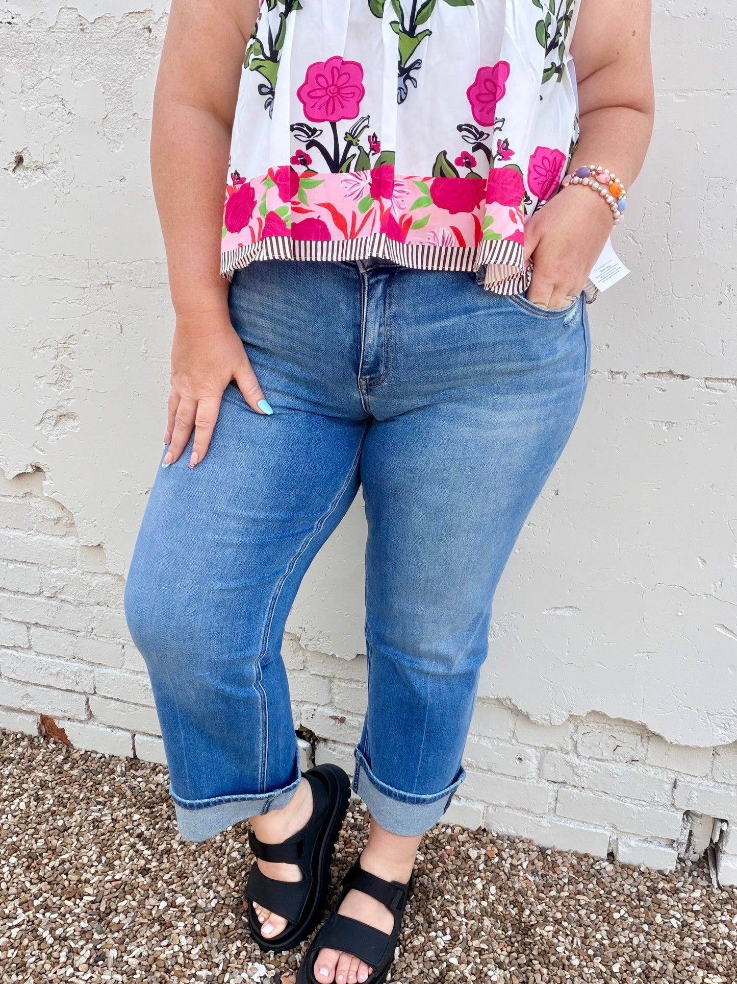 Vervet Mid Rise Slim Wide Jeans