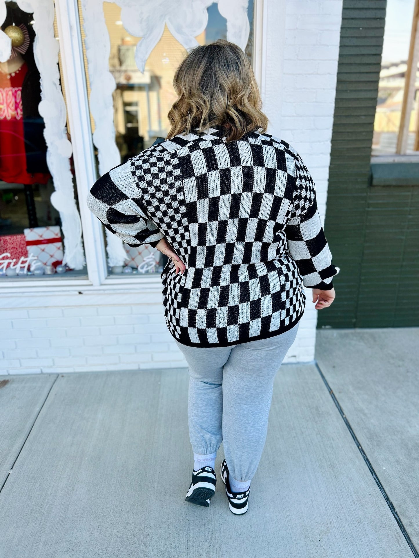 Cortney Checkered Cardigan