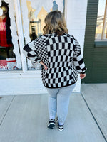 Cortney Checkered Cardigan
